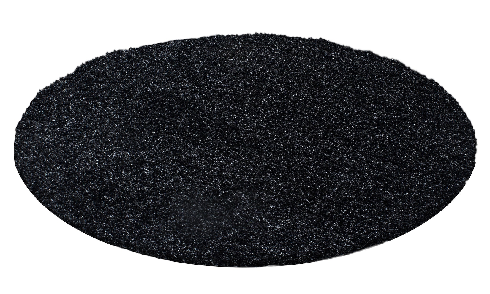 Teppich Hochflor RHEIN in Anthrazit, einfarbig, Ø 200 cm
