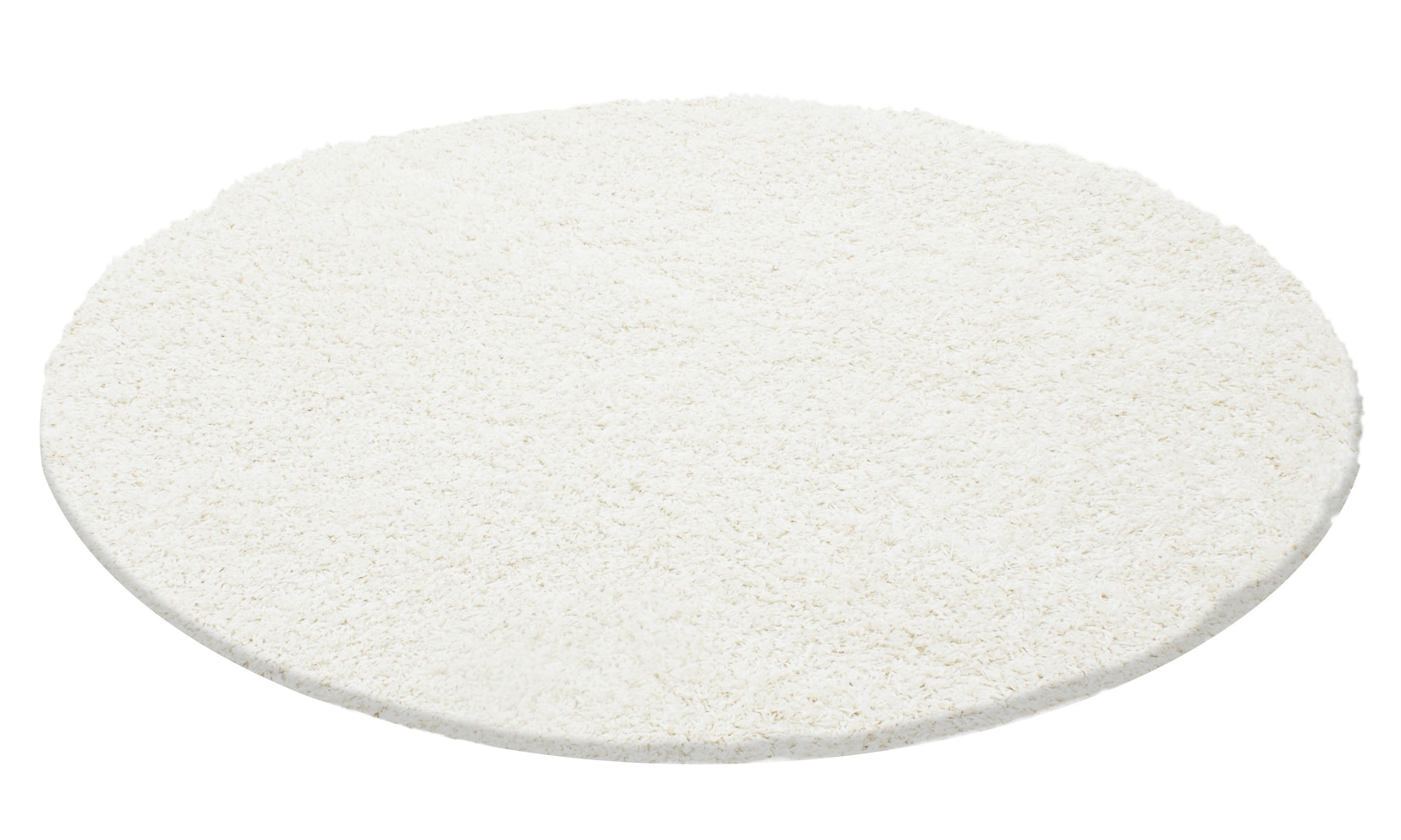 Teppich Hochflor RHEIN in Creme, einfarbig, Ø 120 cm