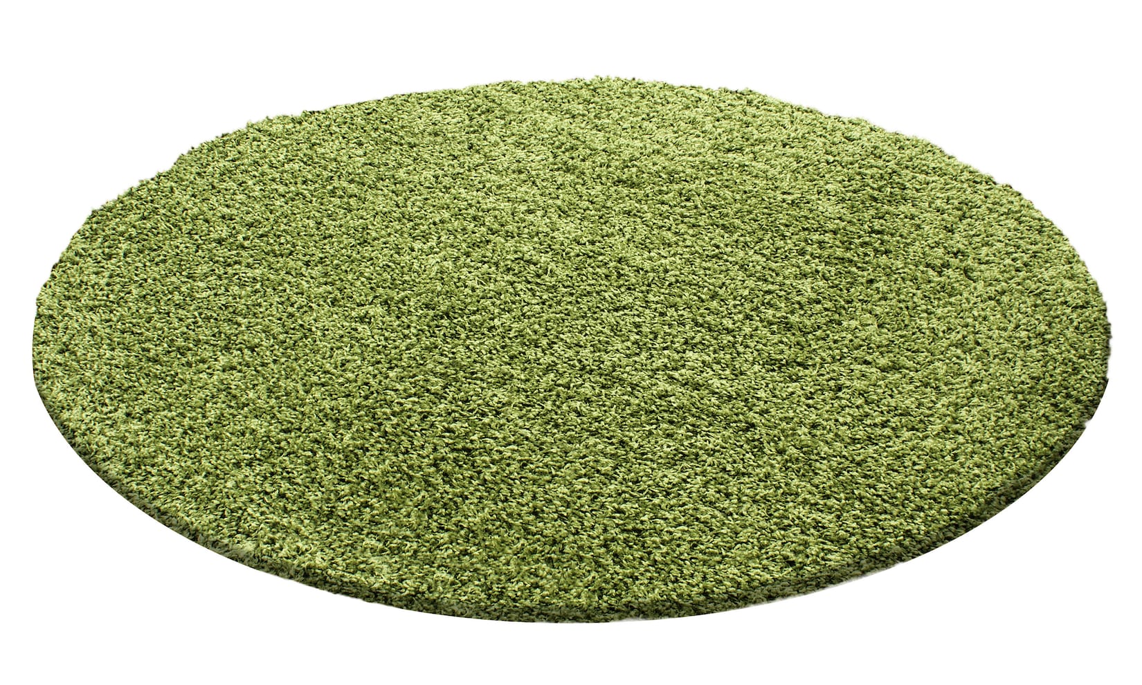 Teppich Hochflor RHEIN in Grün, einfarbig, Ø 160 cm