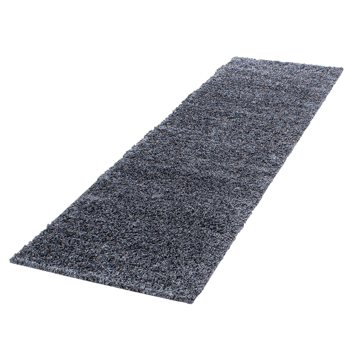 Teppich Hochflor RHEIN in Grau, einfarbig, 80 x 250 cm