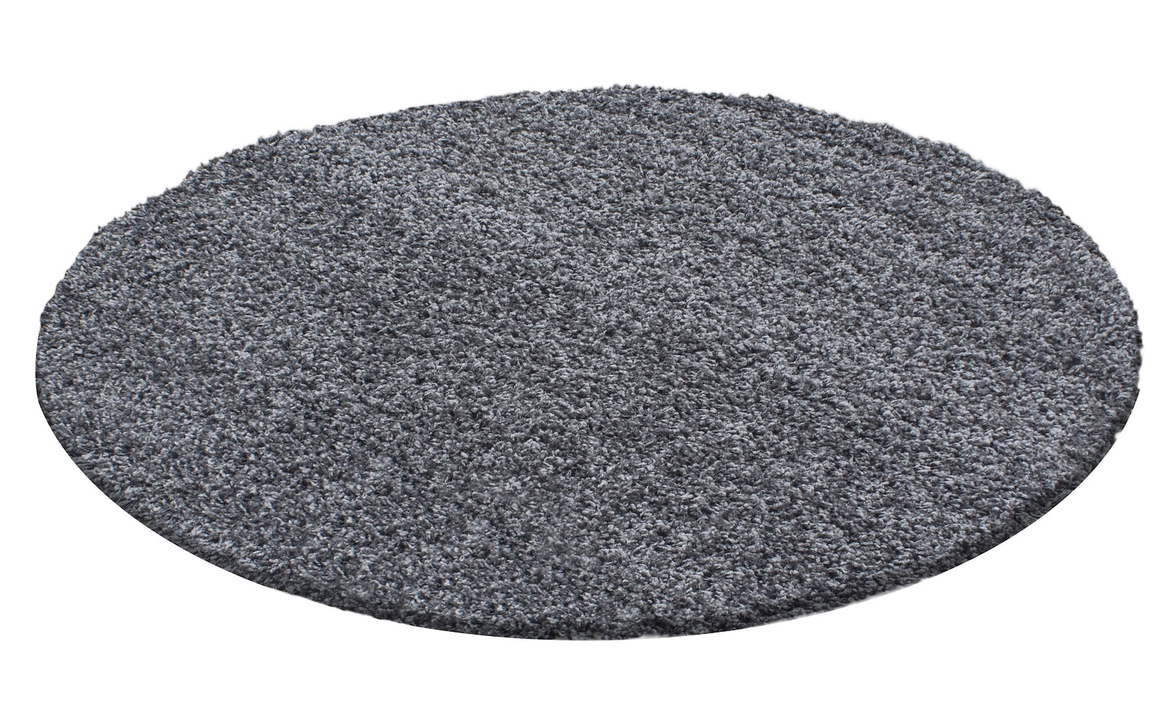 Teppich Hochflor RHEIN in Grau, einfarbig, Ø 120 cm