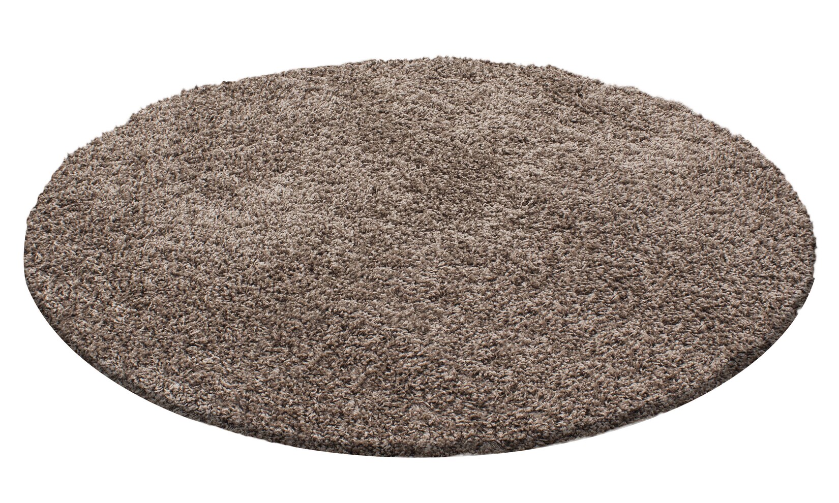 Teppich Hochflor RHEIN in Mokka, einfarbig, Ø 80 cm