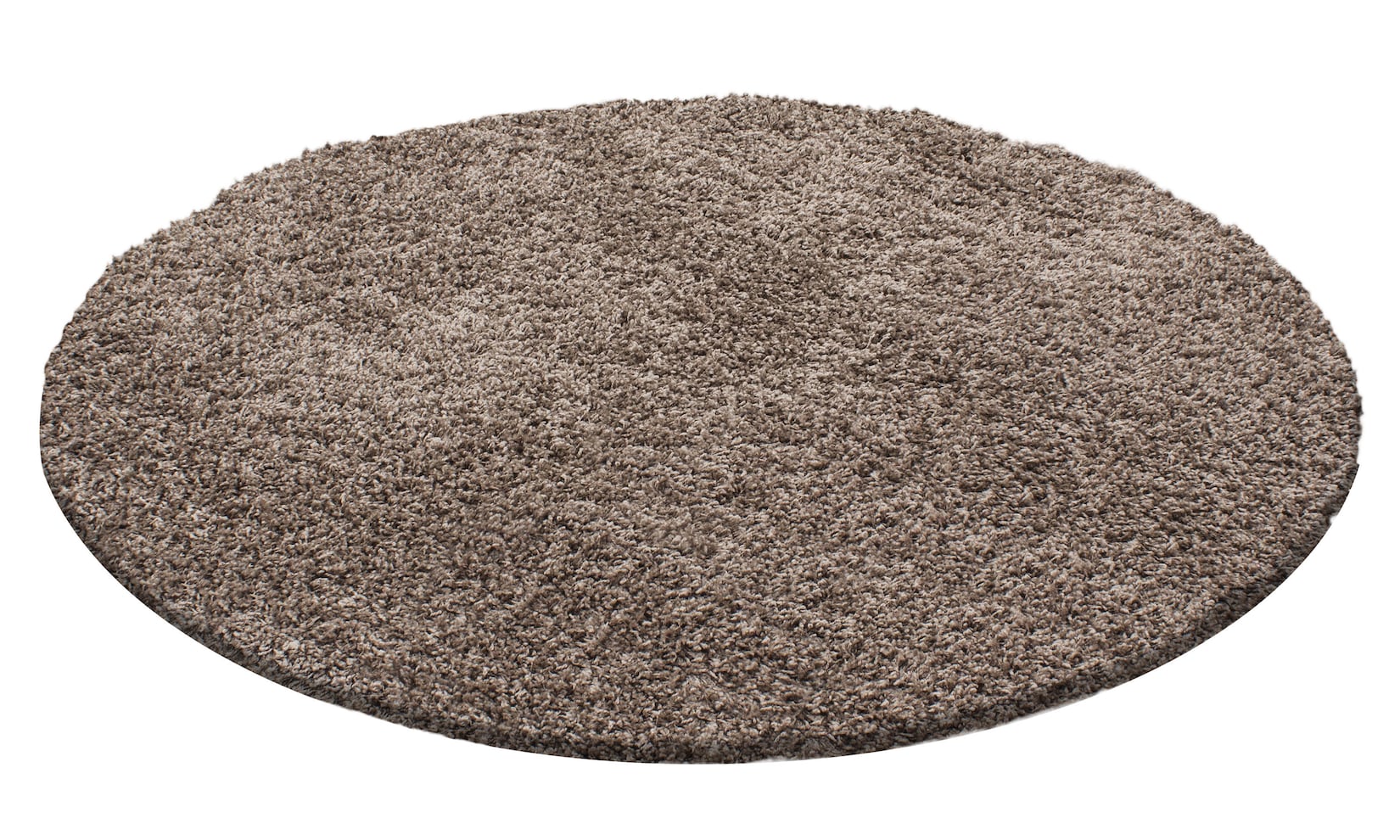 Teppich Hochflor RHEIN in Mokka, einfarbig, Ø 200 cm