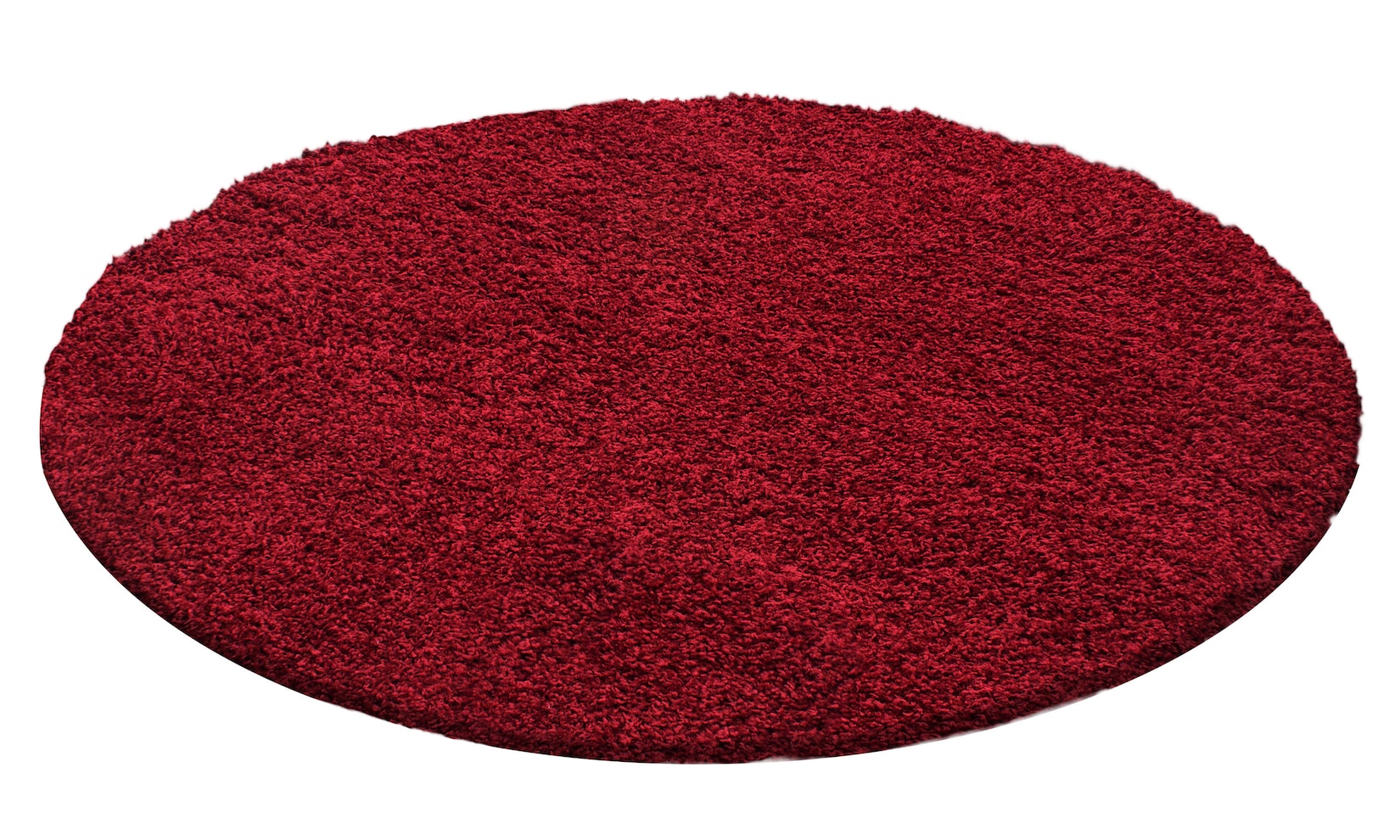 Teppich Hochflor RHEIN in Rot, einfarbig, Ø 200 cm