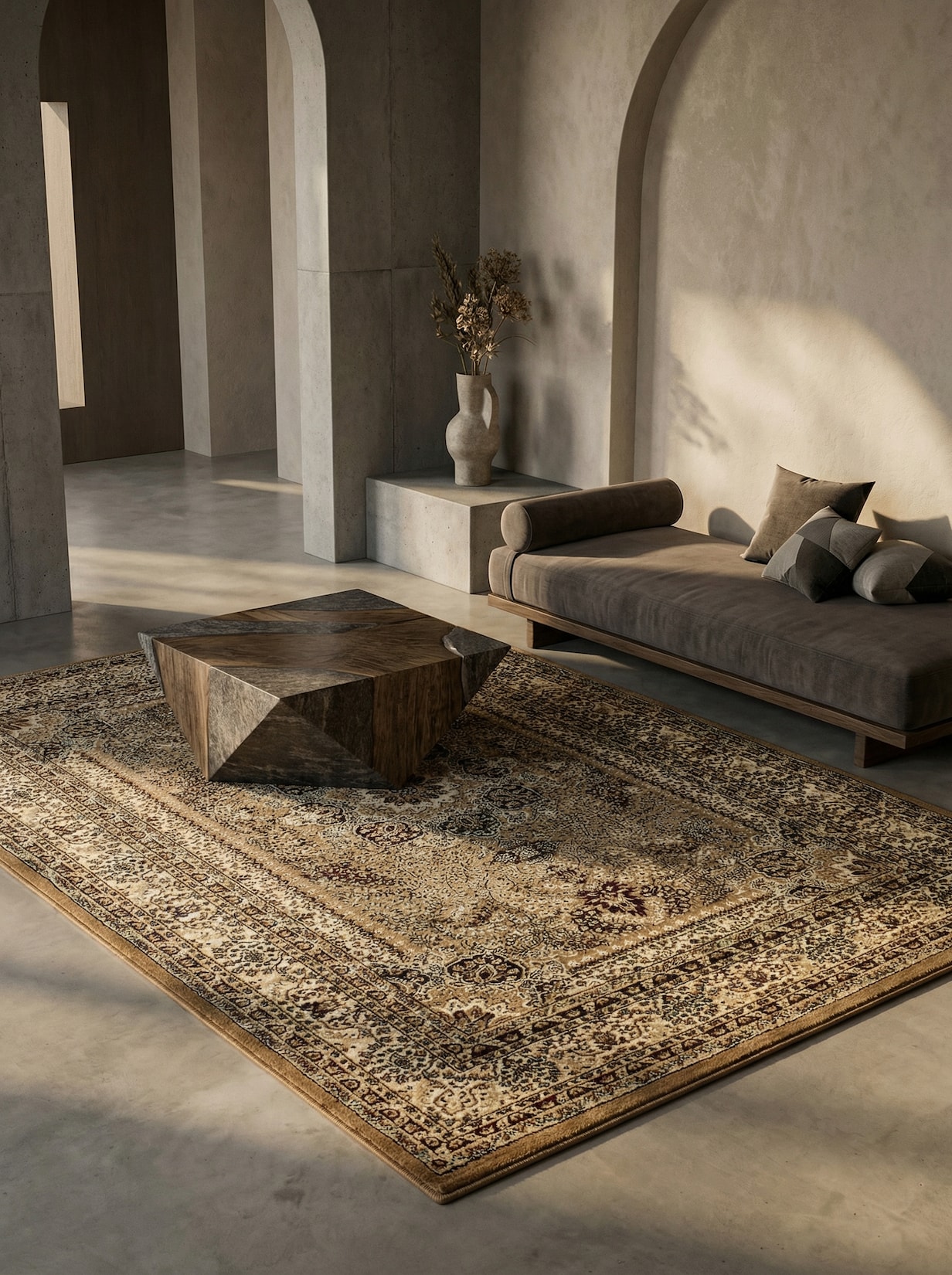 Teppich Kurzflor TANNHEIM in Beige, orientalisch, 120 x 170 cm
