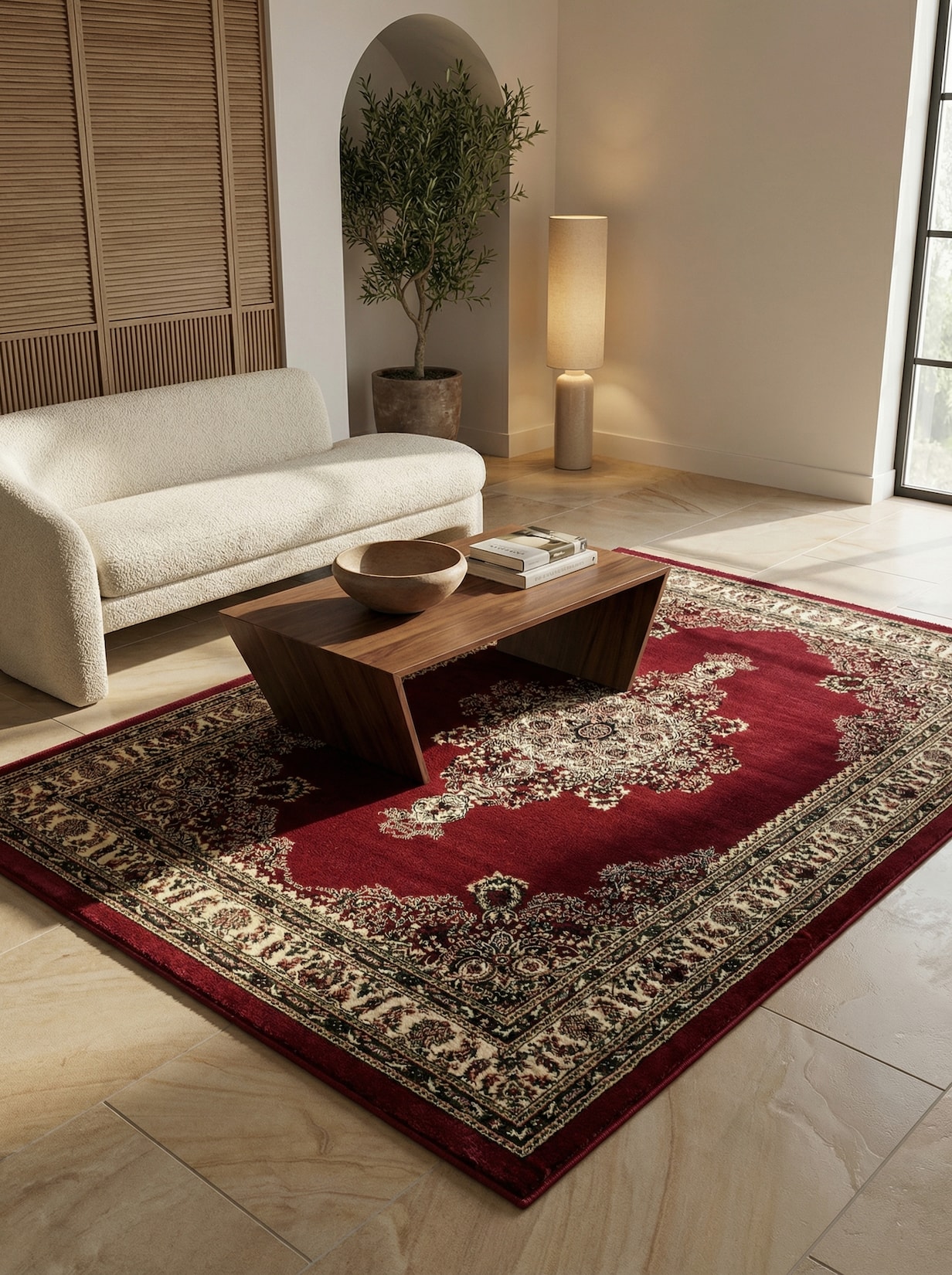 Teppich Kurzflor TANNHEIM in Rot, orientalisch, Florhöhe 12 mm, 200 x 290 cm