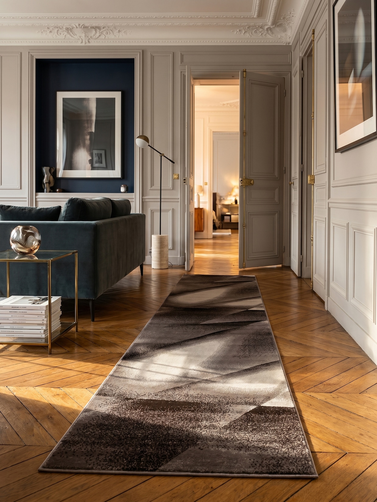 Teppich Kurzflor ASPEN in Braun, abstrakt, 80 x 150 cm
