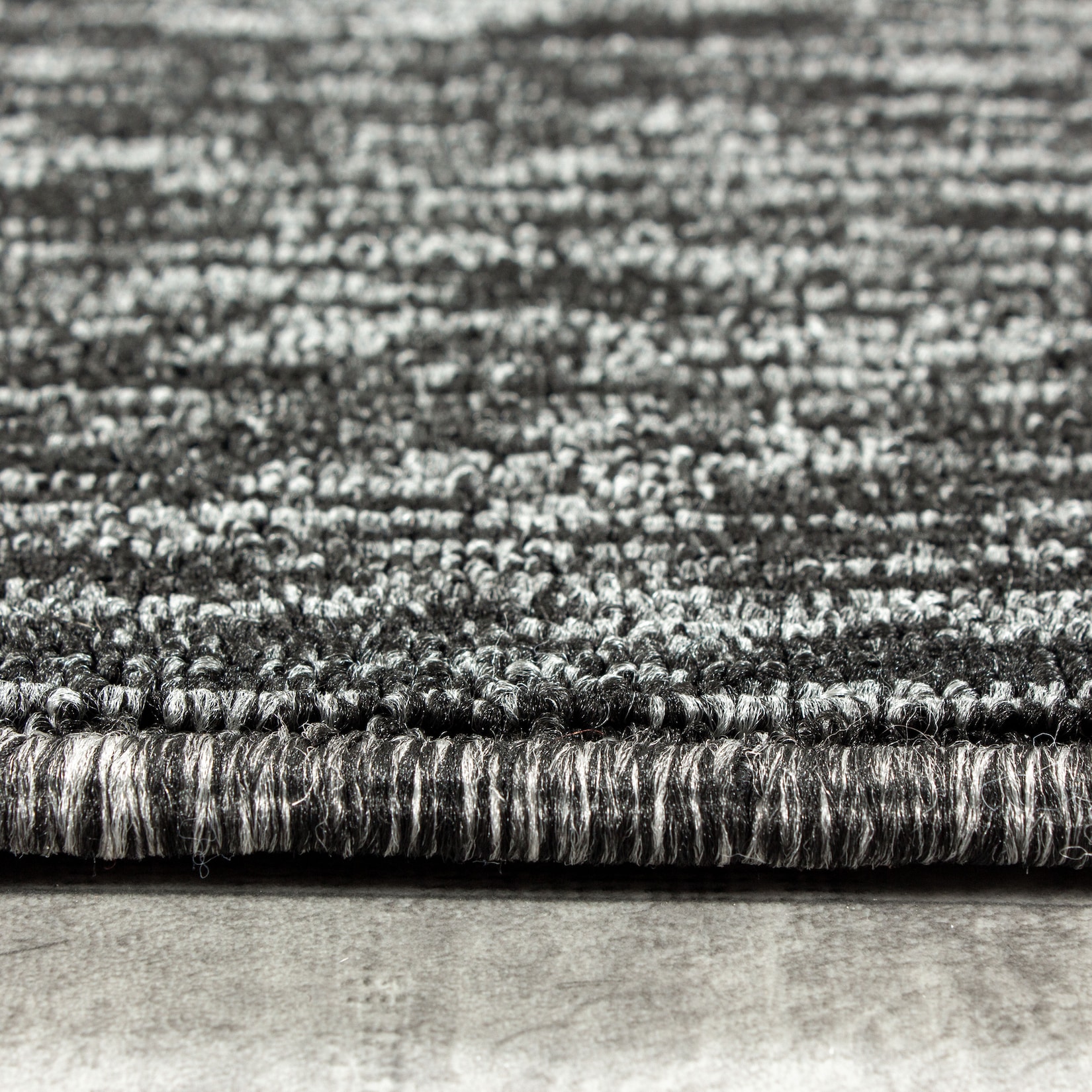 Teppich Kurzflor AMMER in Anthrazit, einfarbig, 80 x 250 cm