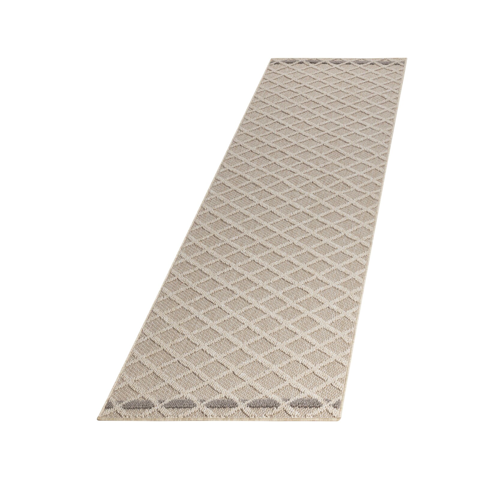 Teppich Outdoor IMST in Beige, mit Rautenmuster, 80 x 250 cm