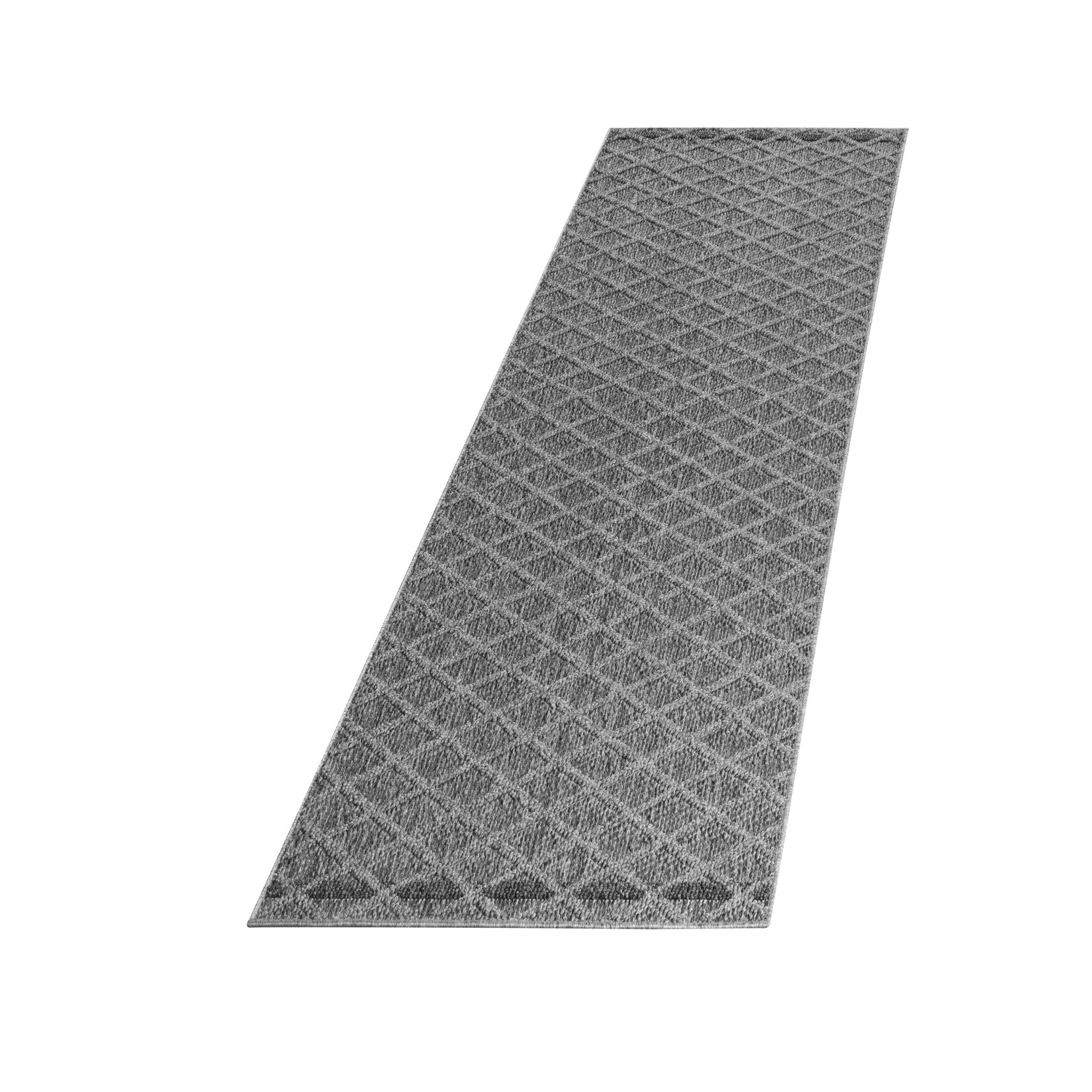 Teppich Outdoor IMST in Grau, mit Rautenmuster, 80 x 250 cm