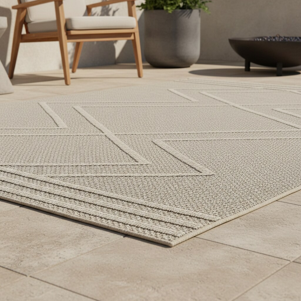 Teppich Outdoor IMST in Beige, im Boho-Stil, aus Polypropylen, 120 x 170 cm