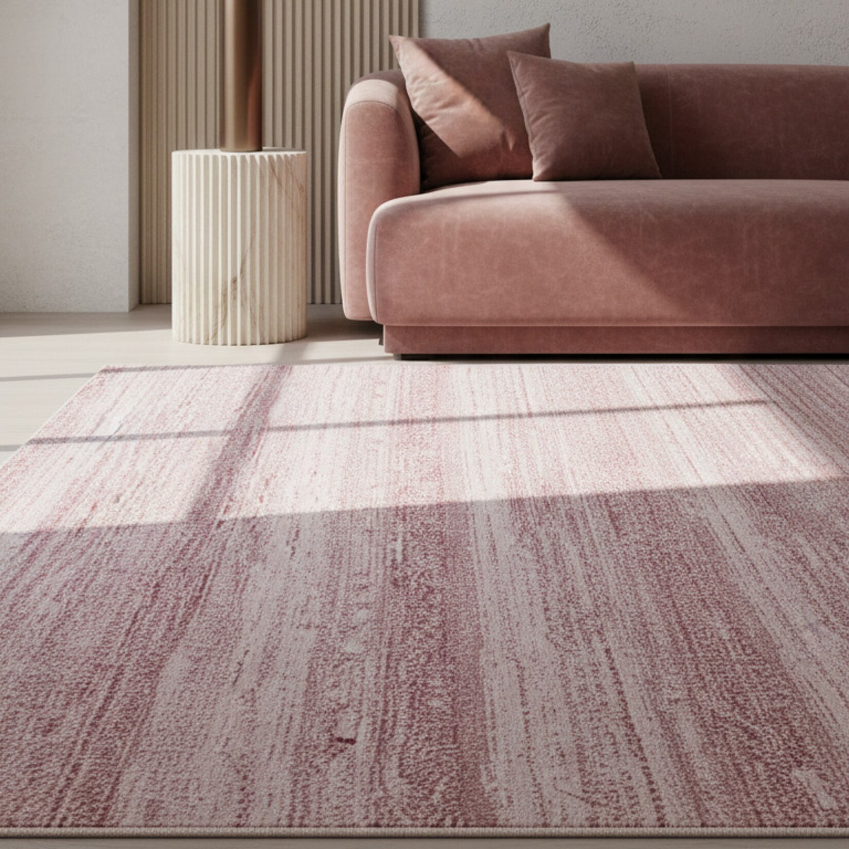 Teppich Kurzflor INN in Rosa, einfarbig, 140 x 200 cm