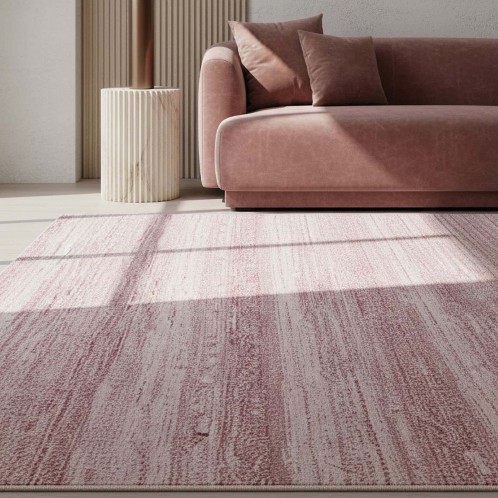 Teppich Kurzflor INN in Rosa, einfarbig, 160 x 230 cm