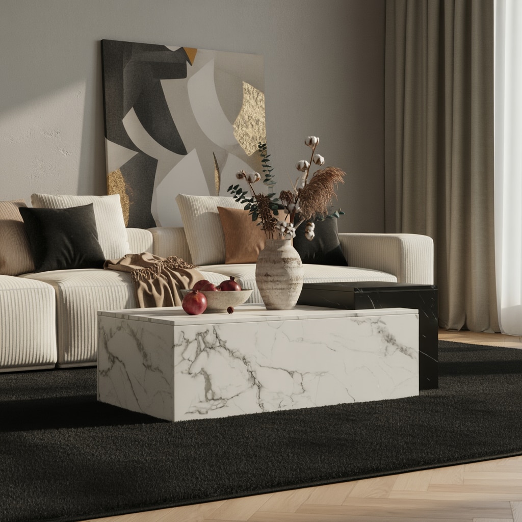 Teppich Kurzflor Waschbar NECKAR in Schwarz, einfarbig, 140 x 200 cm