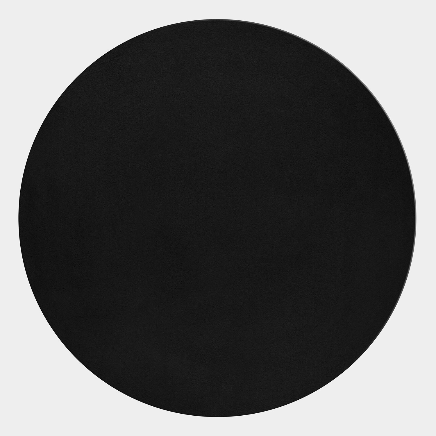 Teppich Kurzflor Waschbar NECKAR in Schwarz, einfarbig, Ø 160 cm