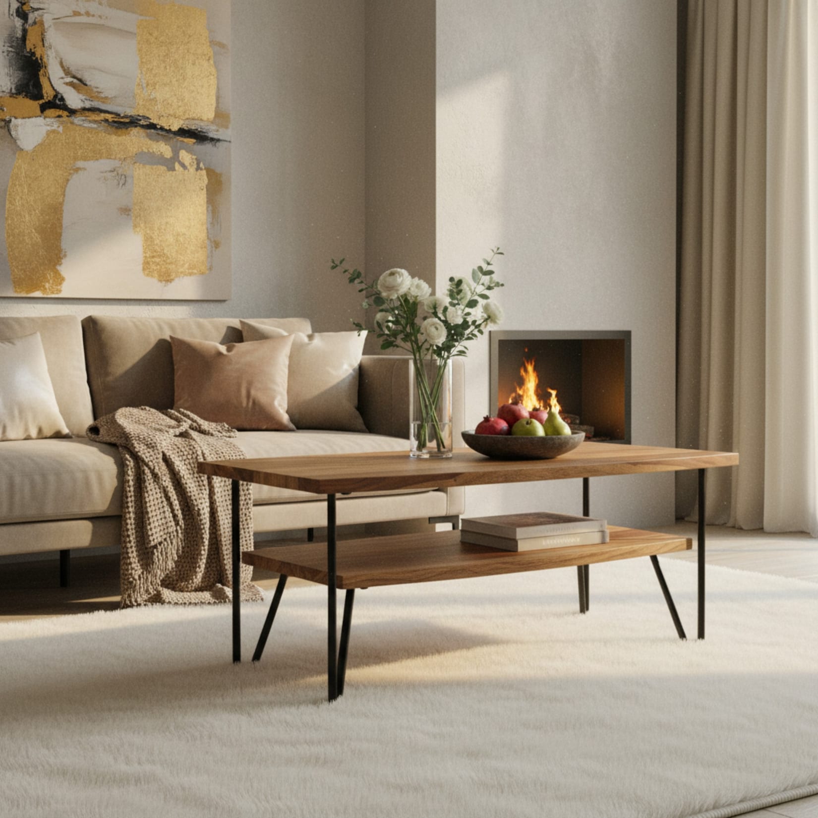 Teppich Kurzflor Waschbar NECKAR in Creme, einfarbig, 80 x 250 cm