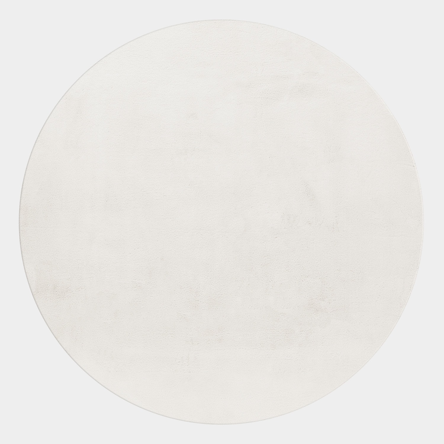 Teppich Kurzflor Waschbar NECKAR in Creme, einfarbig, Ø 160 cm