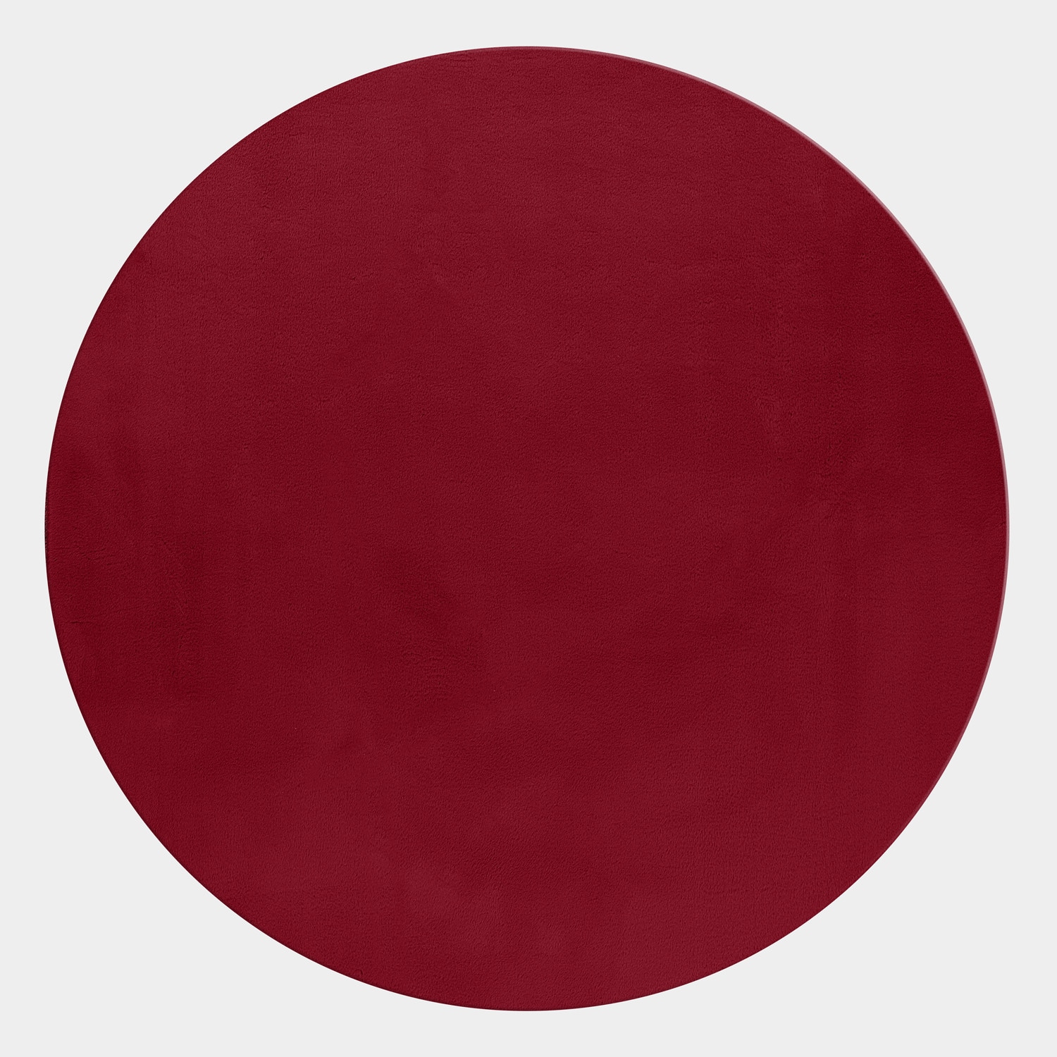 Teppich Kurzflor Waschbar NECKAR in Rot, einfarbig, Ø 120 cm