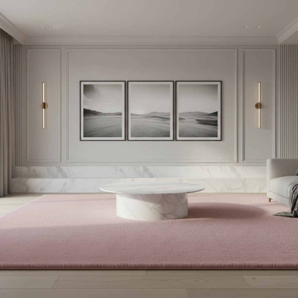 Teppich Kurzflor Waschbar NECKAR in Rosa, einfarbig, 140 x 200 cm