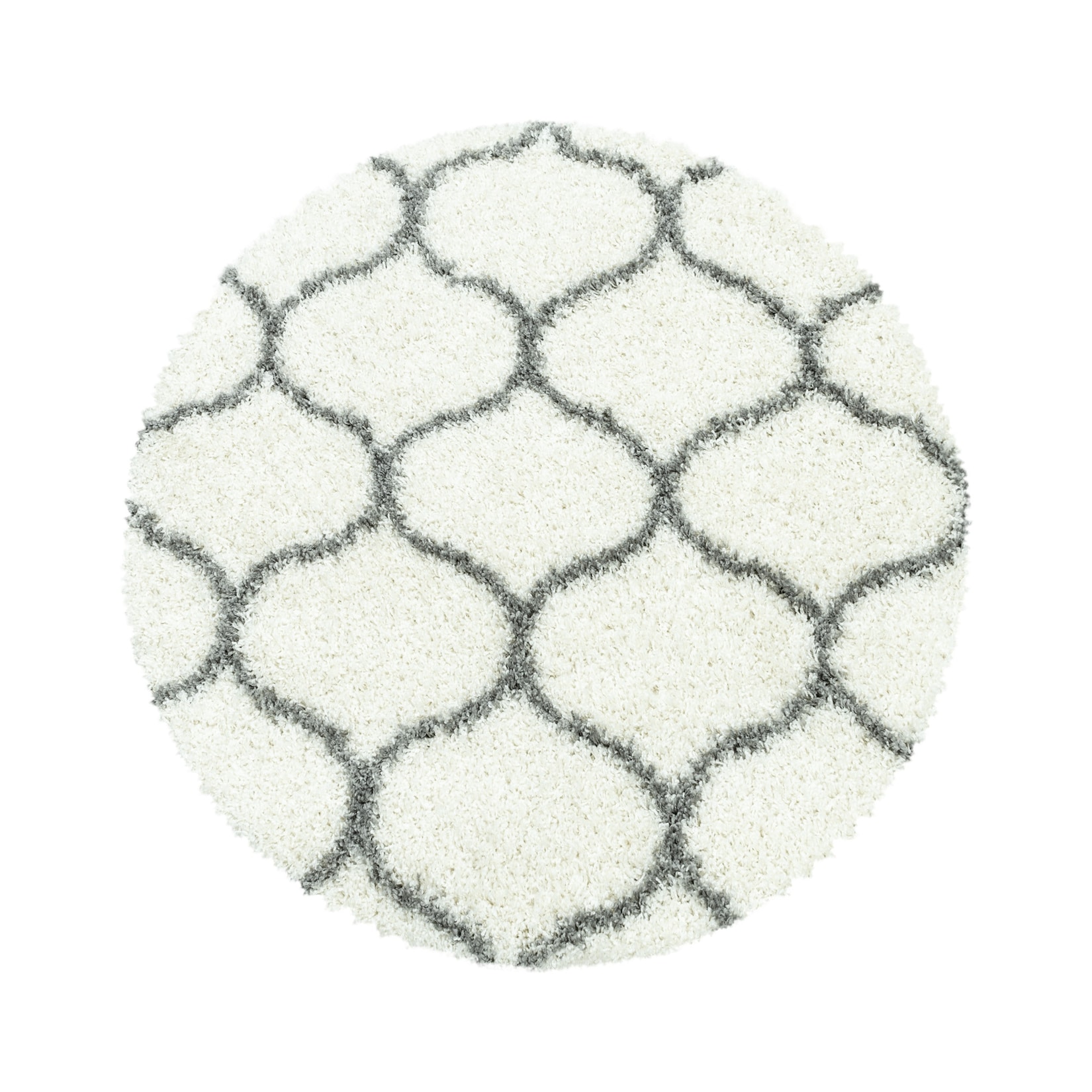 Teppich Hochflor RONDA in Creme, im Skandi-Stil, Ø 160 cm