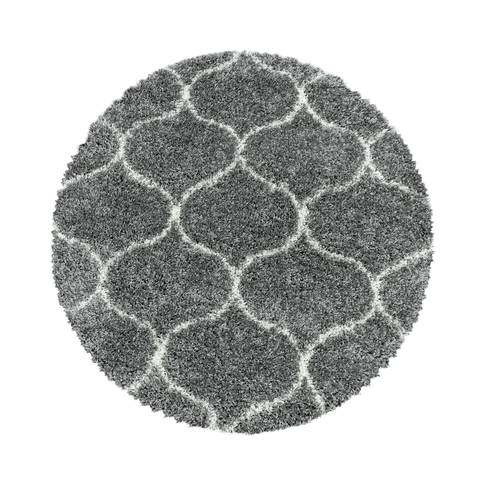 Teppich Hochflor RONDA in Grau, im Skandi-Stil, Ø 160 cm