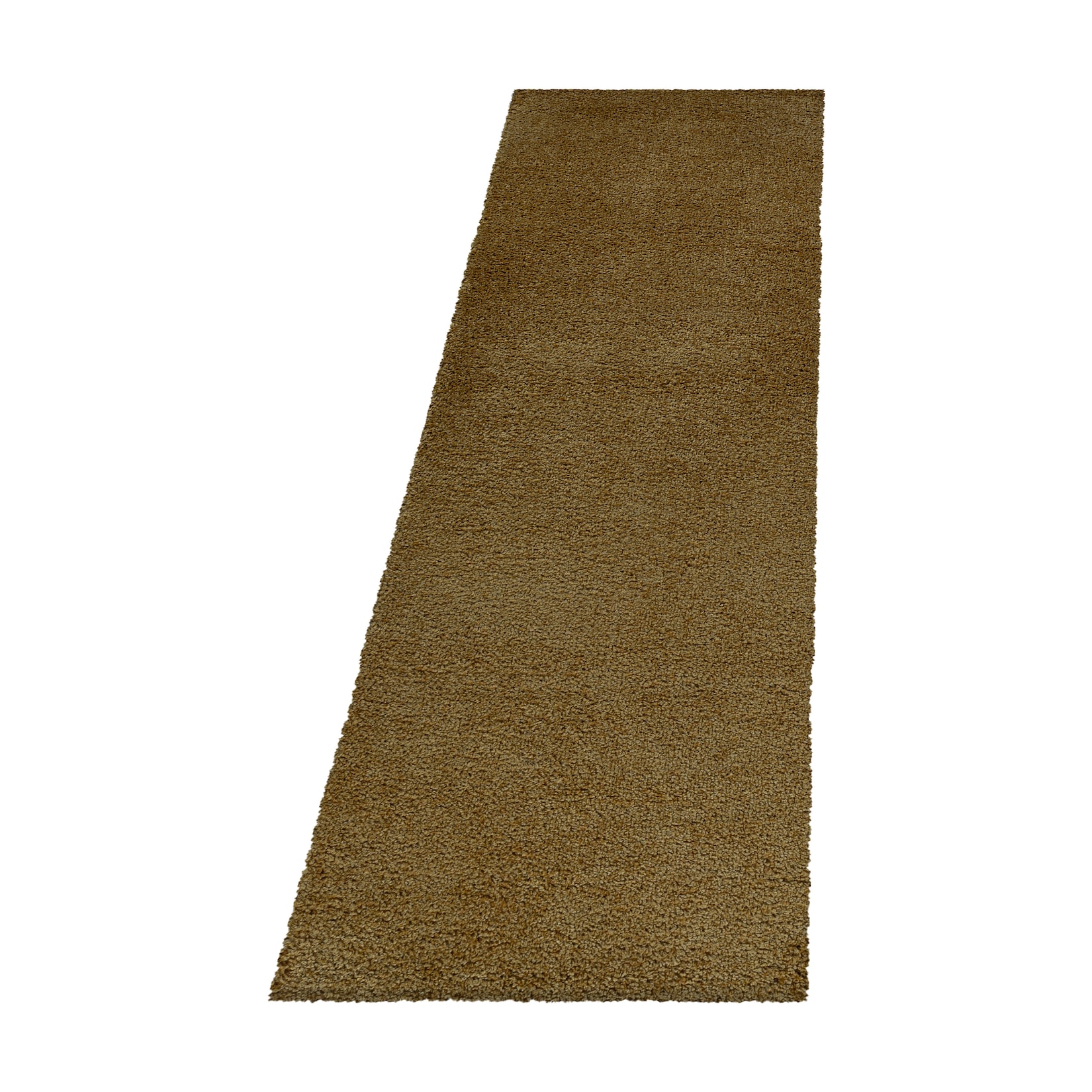 Teppich Hochflor SPREE in Gold, einfarbig, 80 x 250 cm