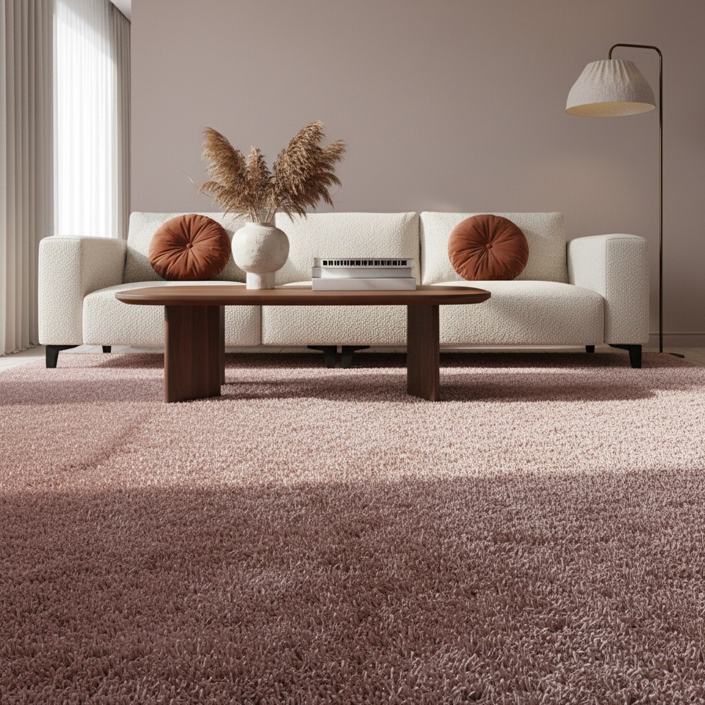 Teppich Hochflor SPREE in Rosa, einfarbig, 120 x 170 cm