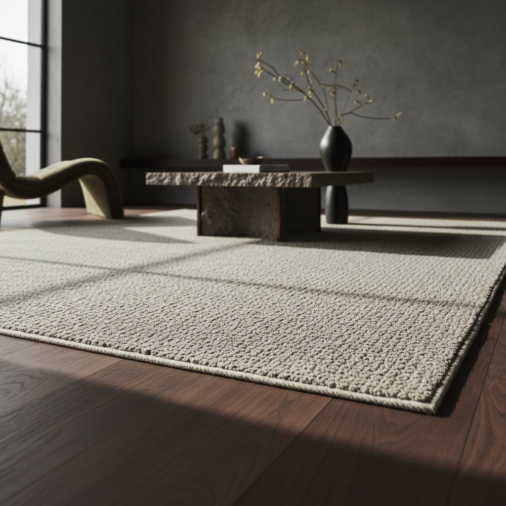 Teppich Flachgewebe CIMA in Creme, einfarbig, 280 x 370 cm