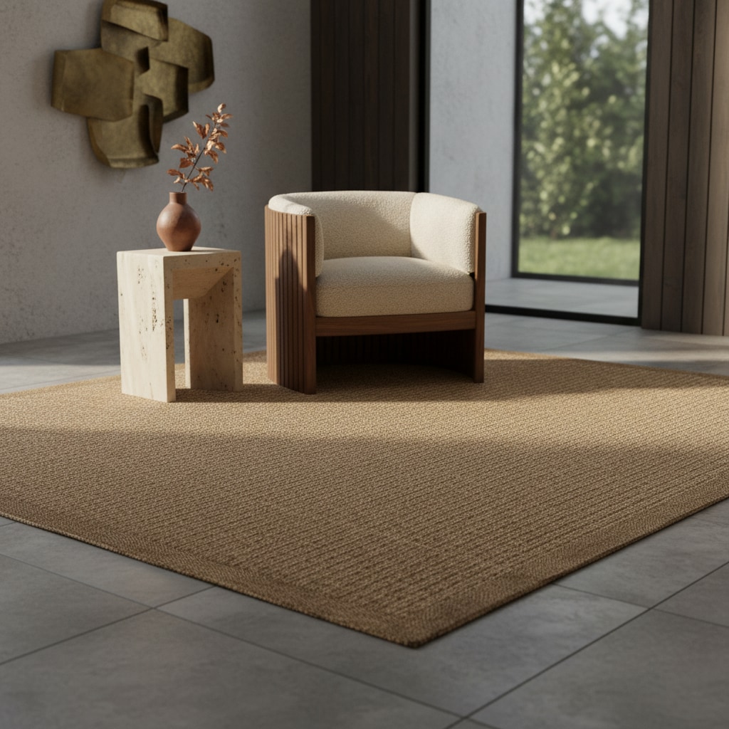 Teppich Outdoor DAFNE in Braun, einfarbig, 140 x 200 cm