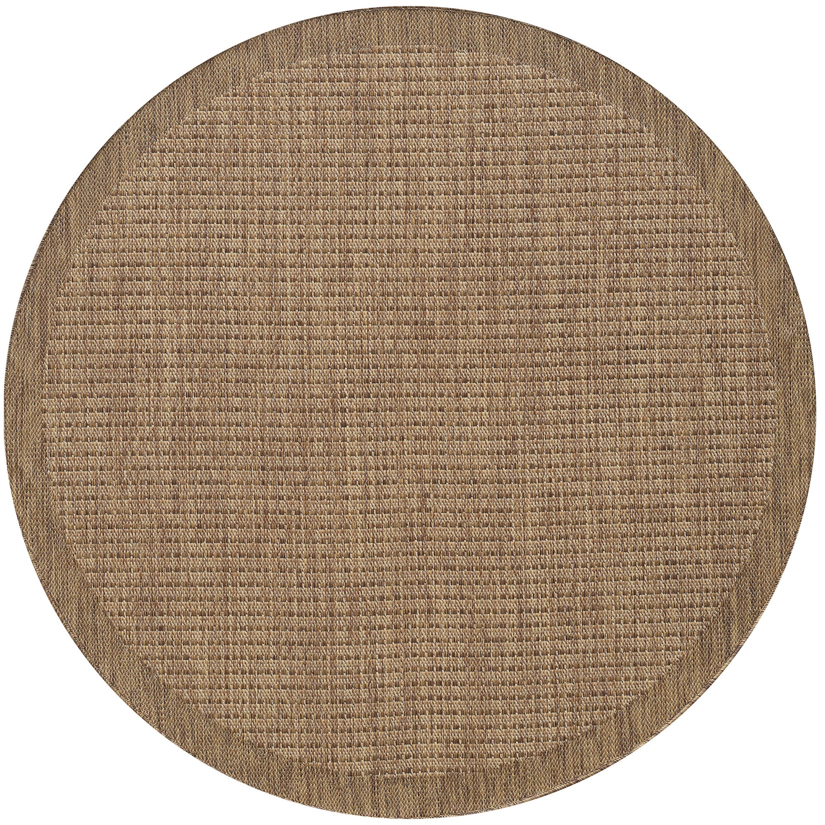 Teppich Outdoor DAFNE in Braun, einfarbig, Ø 160 cm