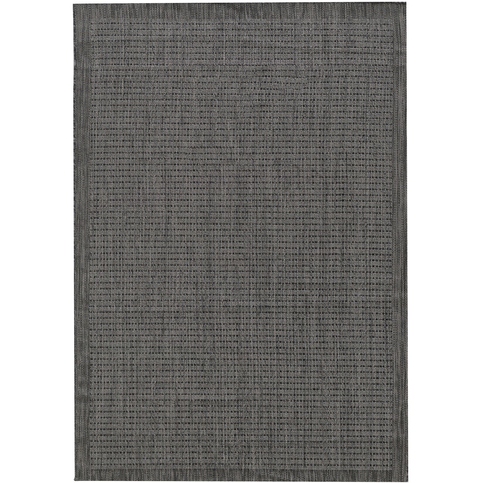 Teppich Outdoor DAFNE in Schwarz, einfarbig, 60 x 100 cm