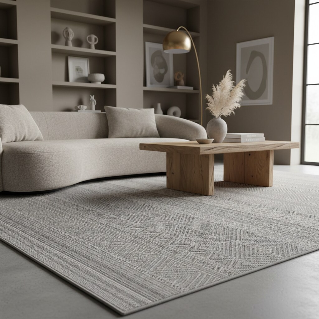 Teppich Outdoor VENTOUX in Grau, im Ethno-Stil, 240 x 340 cm