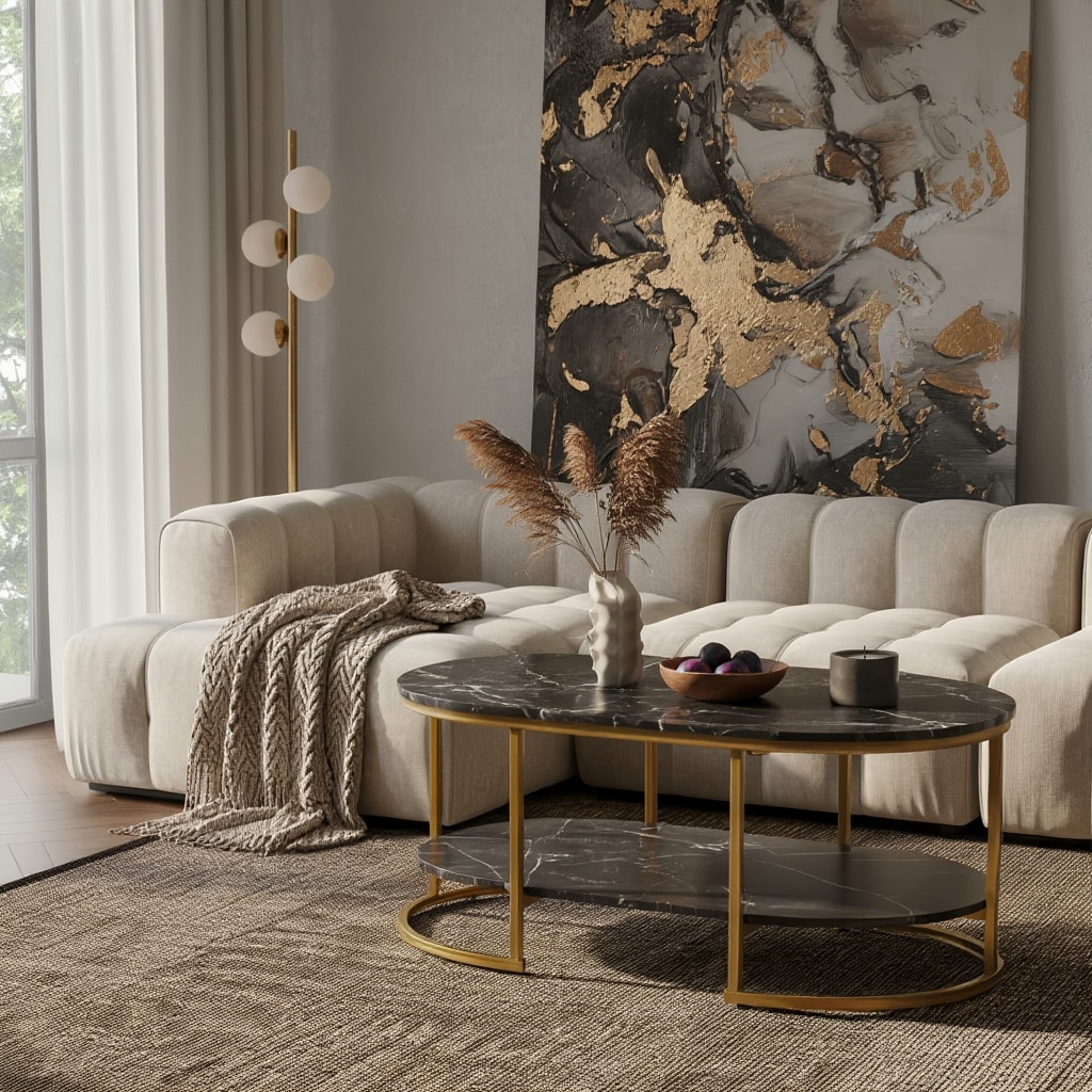 Teppich aus Baumwolle Waschbar KOFEL in Beige, einfarbig, 200 x 290 cm