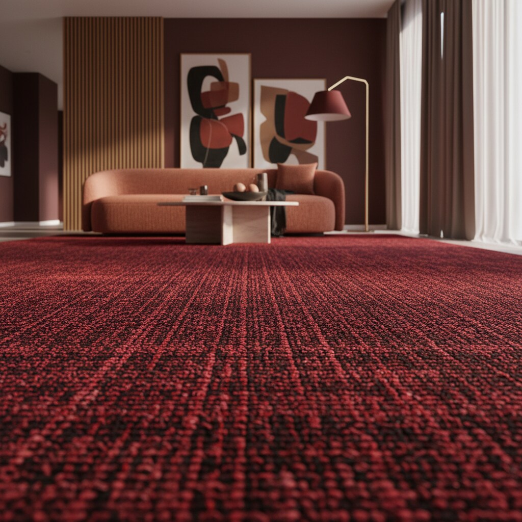 Teppich aus Baumwolle Waschbar KOFEL in Rot, einfarbig, 80 x 250 cm