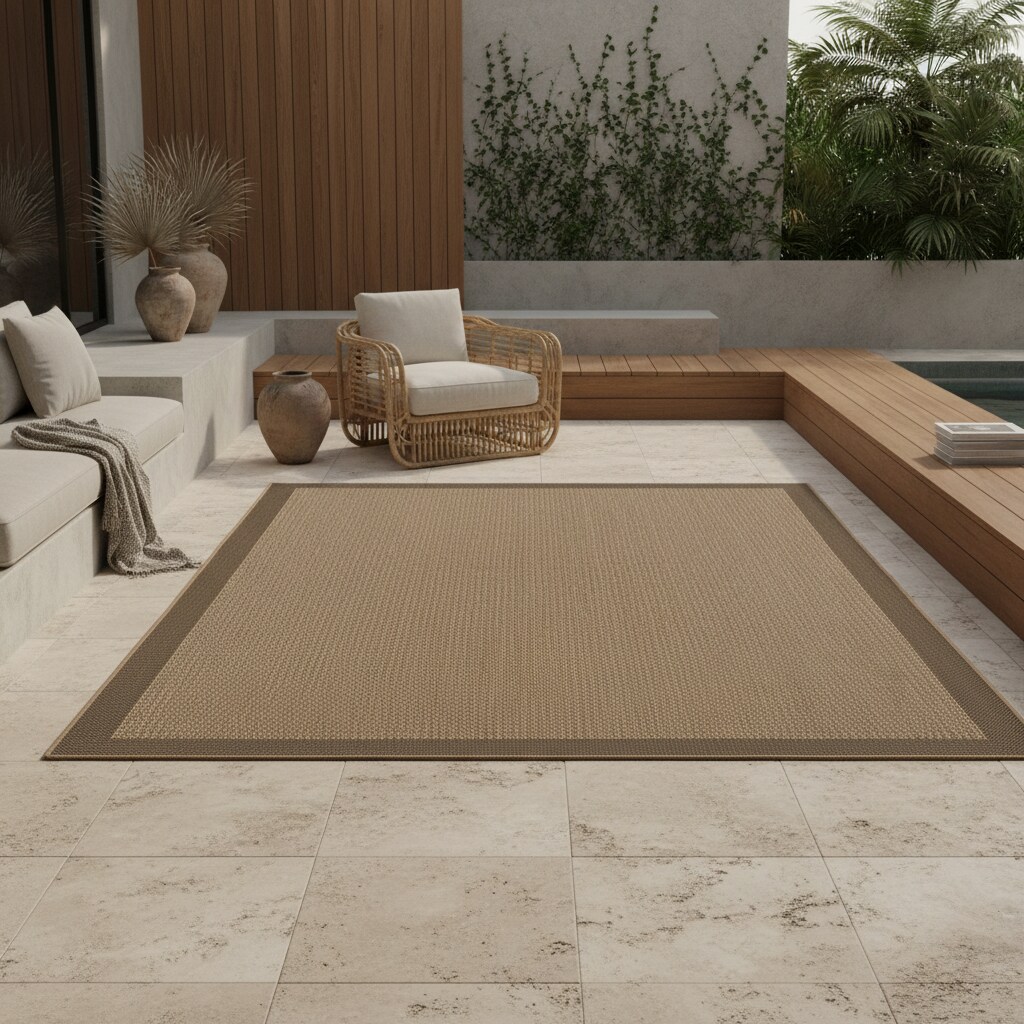 Teppich Outdoor ARLBERG in Beige, in Jute-Optik, aus Polypropylen, 160 x 230 cm
