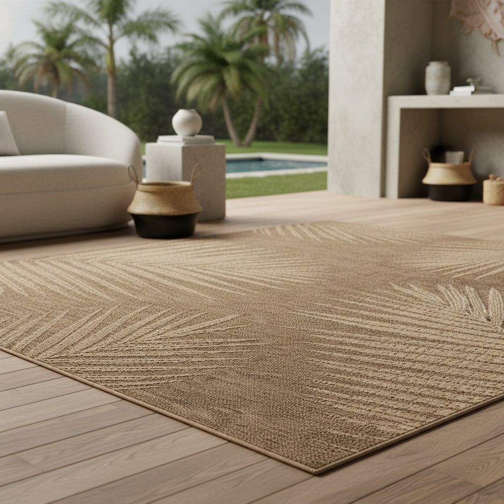 Teppich Outdoor ARLBERG in Braun, in Jute-Optik, 80 x 250 cm