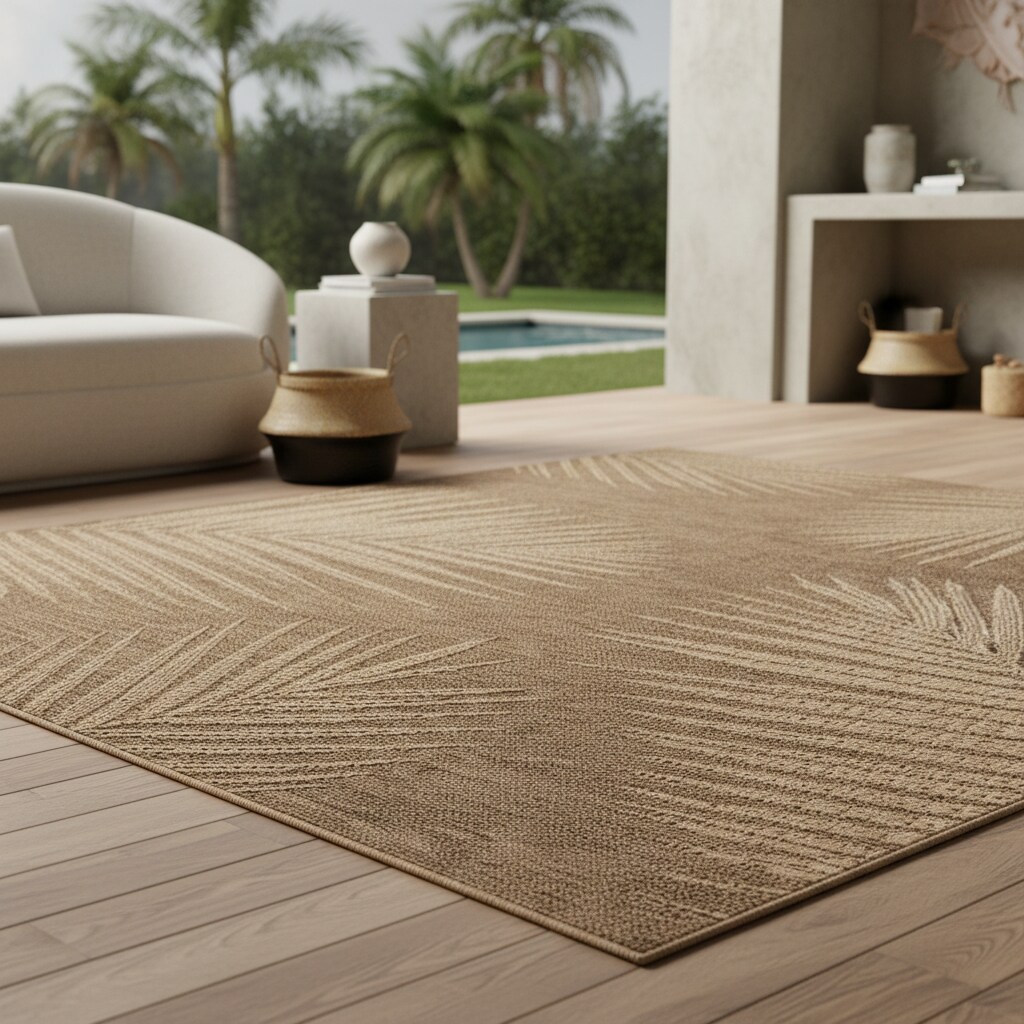 Teppich Outdoor ARLBERG in Braun, in Jute-Optik, 160 x 230 cm