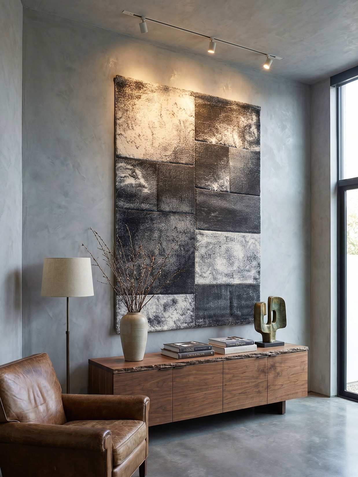 Kurzflorteppich LATEMAR, kariert, aus Polypropylen, Grau, 120 x 170 cm