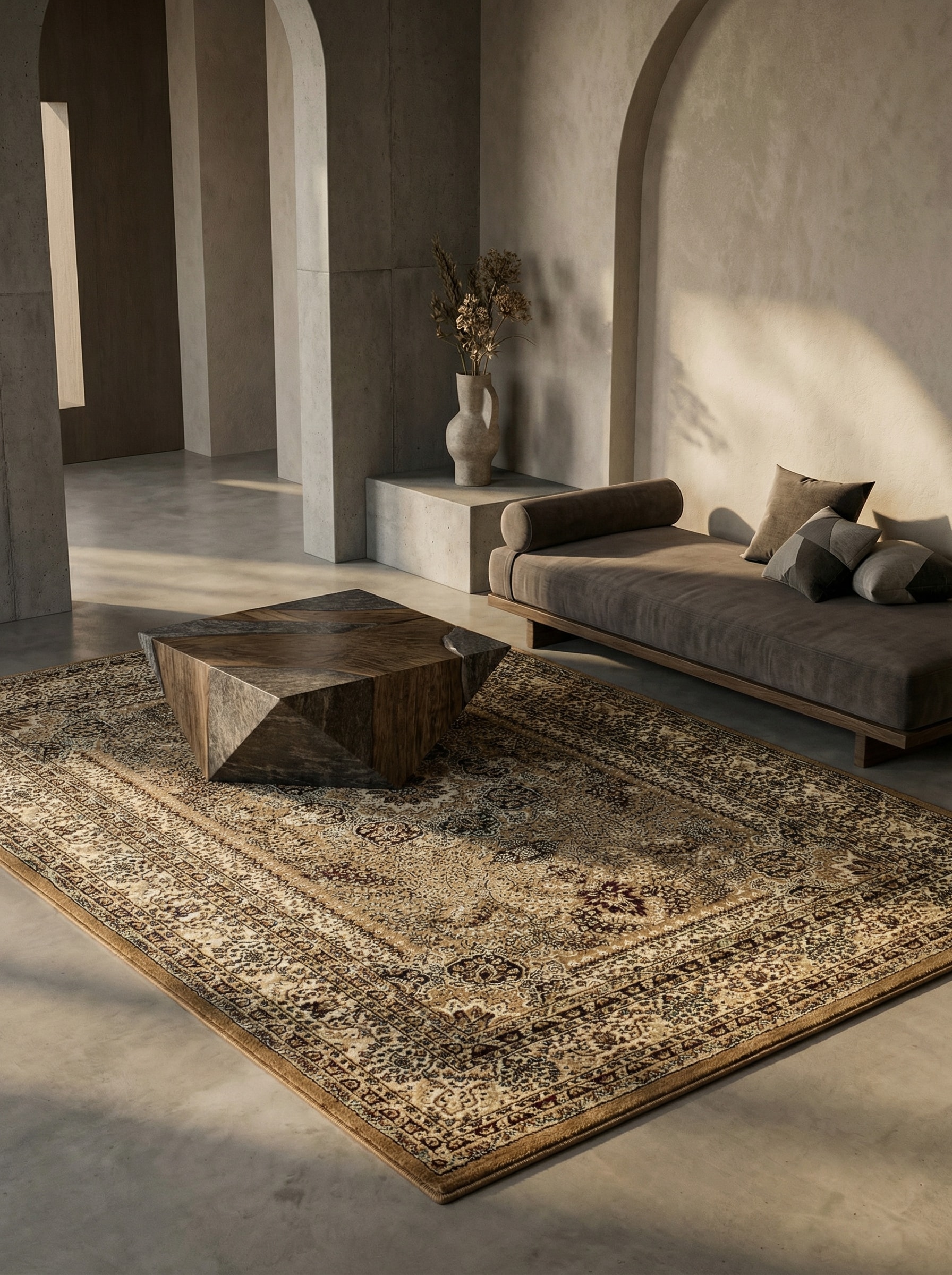 Kurzflorteppich TANNHEIM, orientalisch, Beige, 80 x 150 cm 