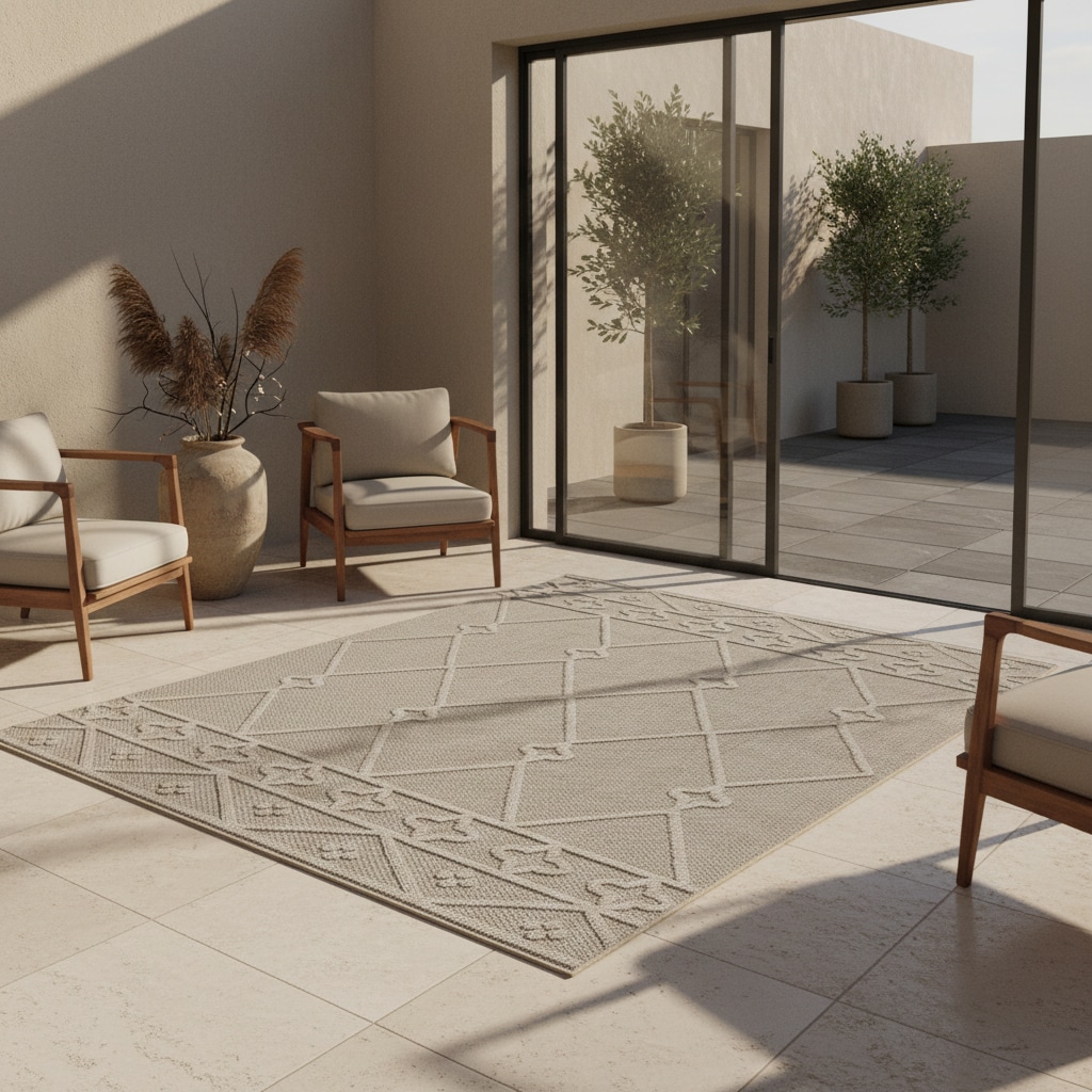 Outdoorteppich IMST, im Berber-Stil, Beige, 120 x 170 cm