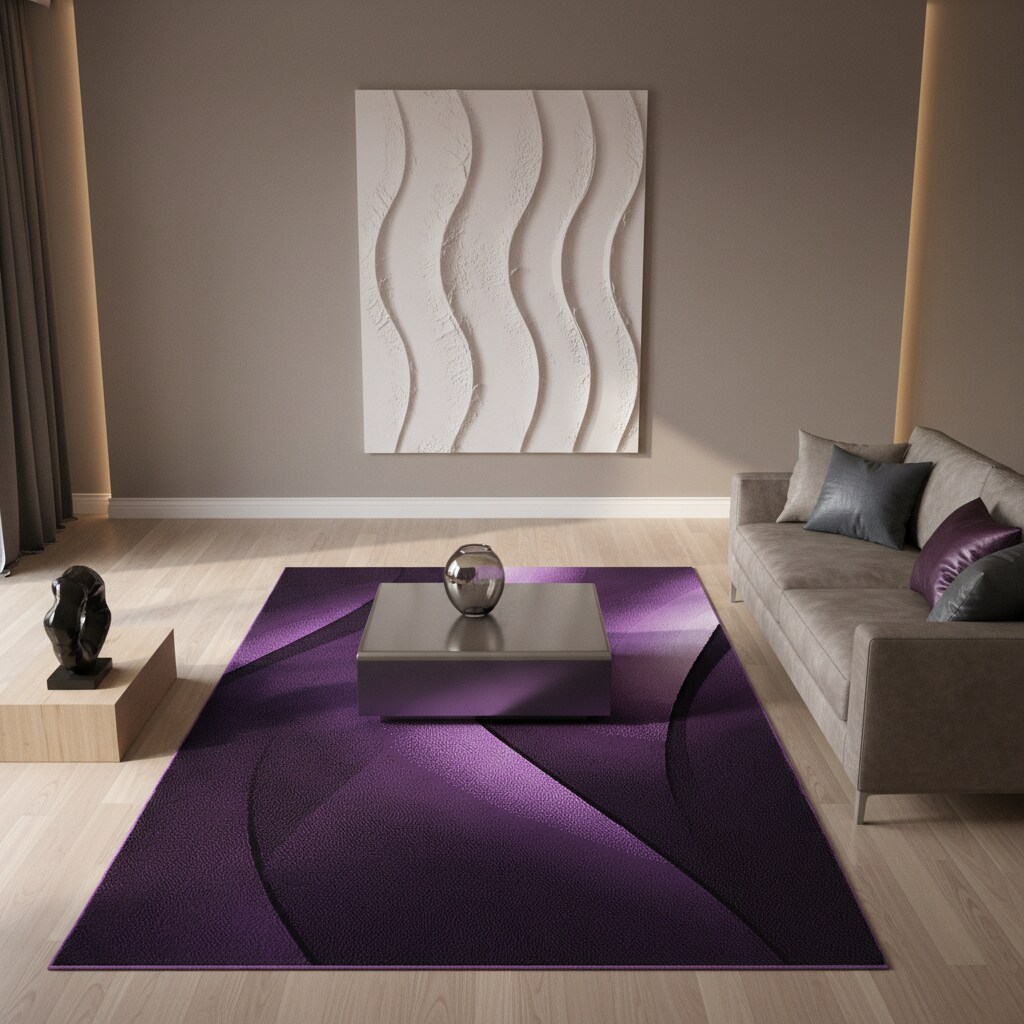 Kurzflorteppich INN, mit Farbverlauf, Violett, 160 x 230 cm
