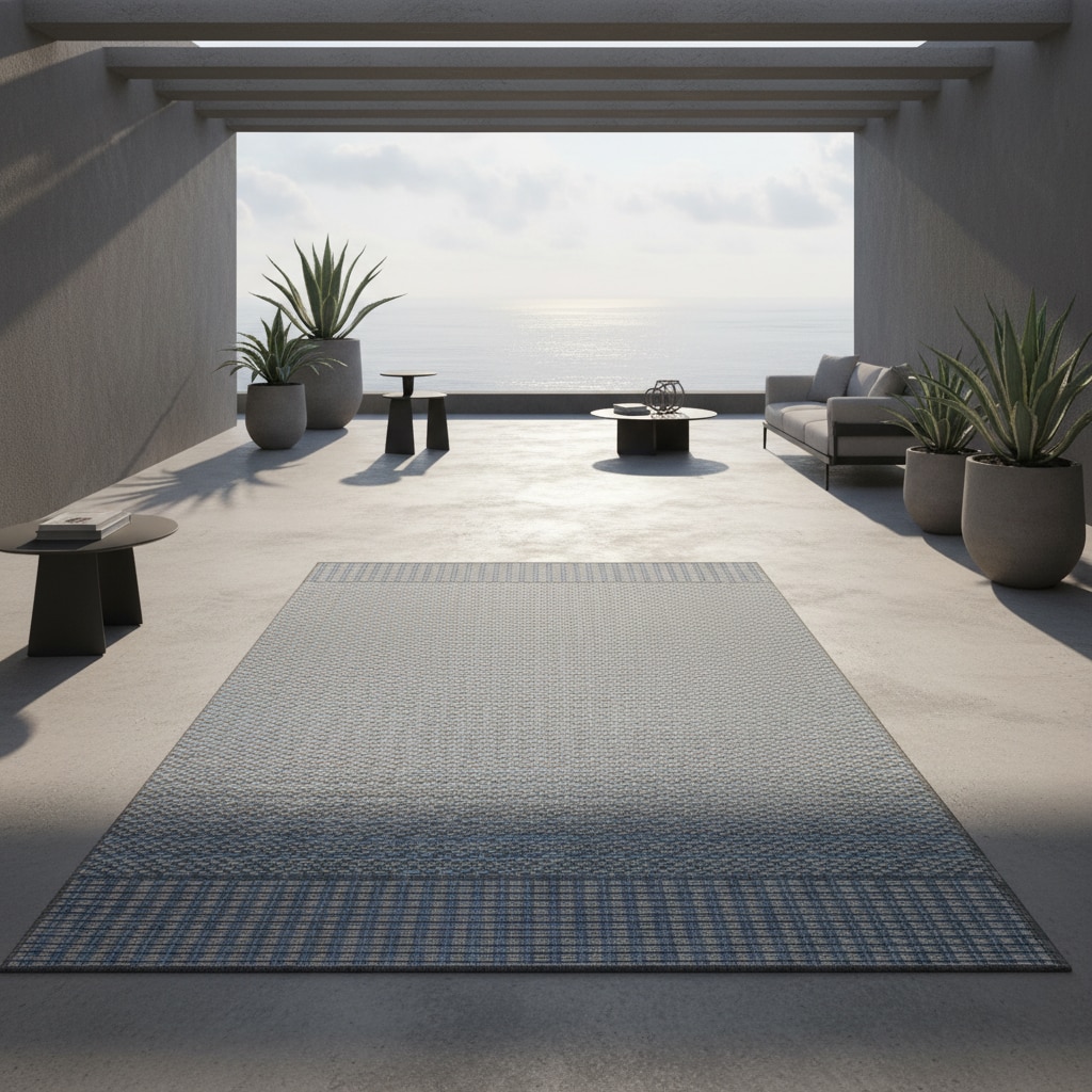 Outdoorteppich SARNTAL, im Vintage-Stil, Grau, 120 x 170 cm