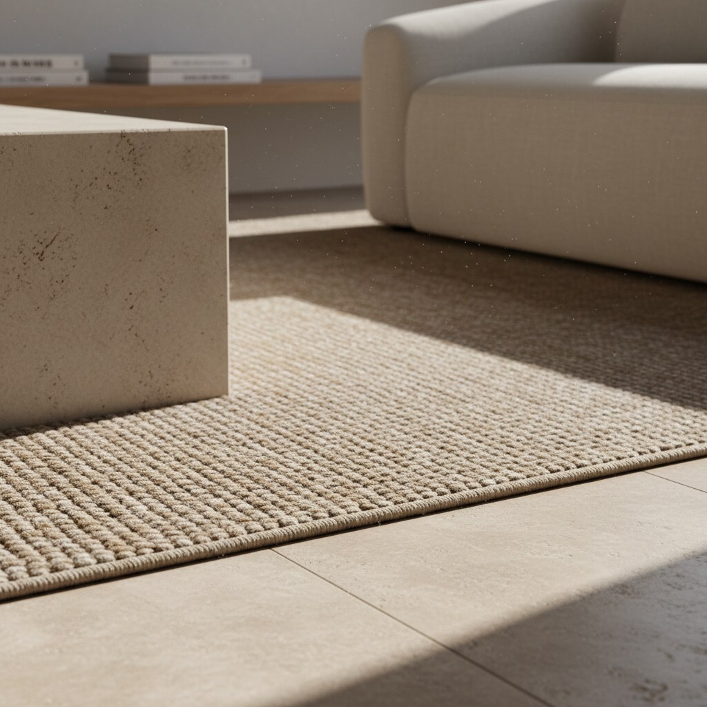 Flachwebteppich CIMA, einfarbig, Beige, 60 x 100 cm
