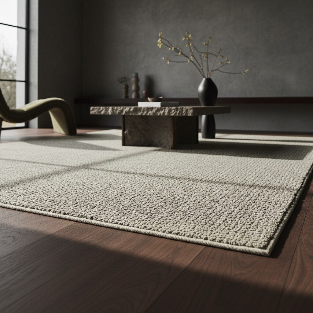 Flachwebteppich CIMA, einfarbig, Creme, 60 x 100 cm
