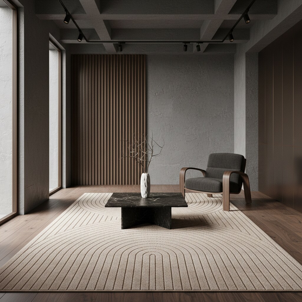 Outdoorteppich ENGADIN, im Skandi-Stil mit 3D-Design, Beige, 140 x 200 cm