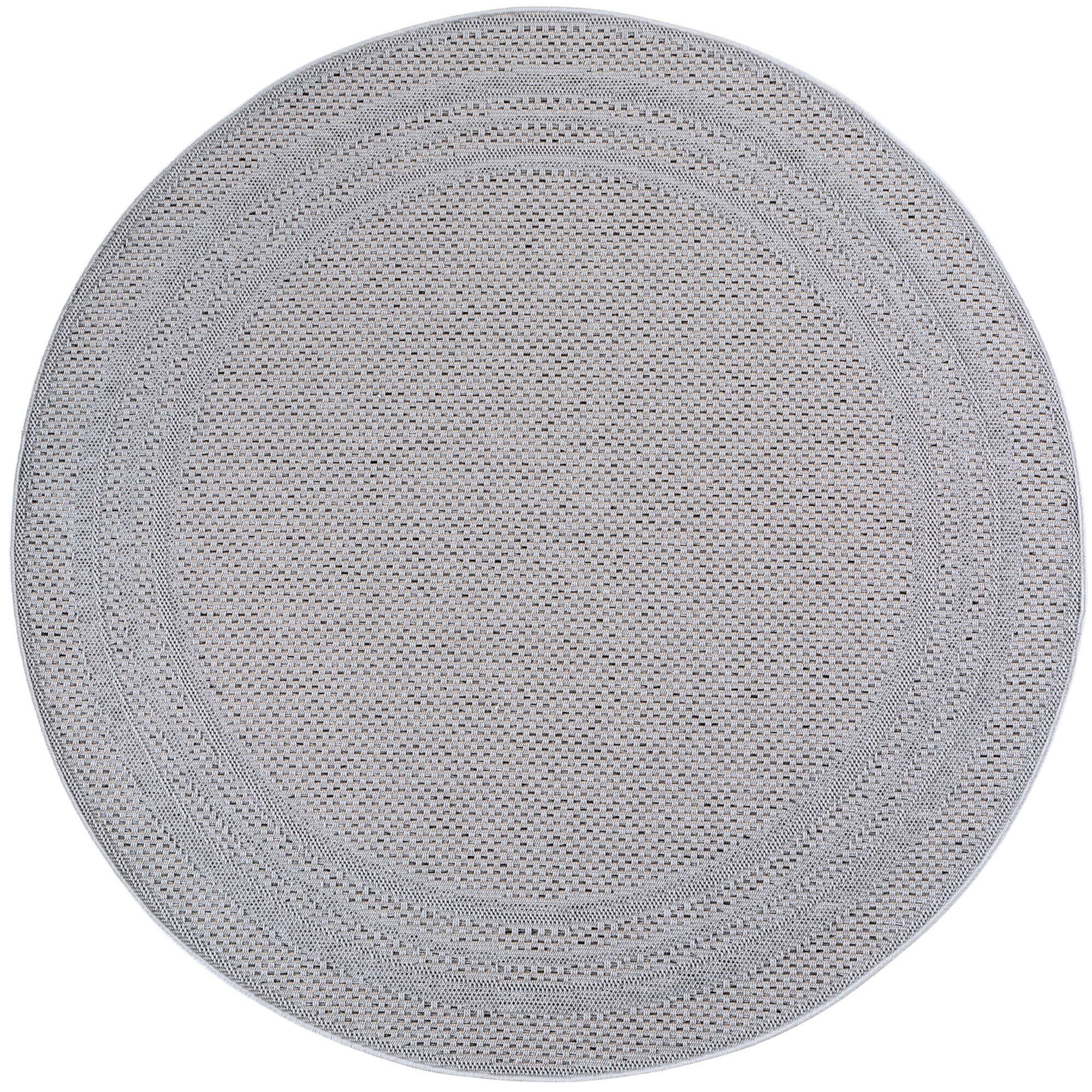 Outdoor-Teppich Bord&uuml;re Natur Grau 80x80 cm Wetterfest 