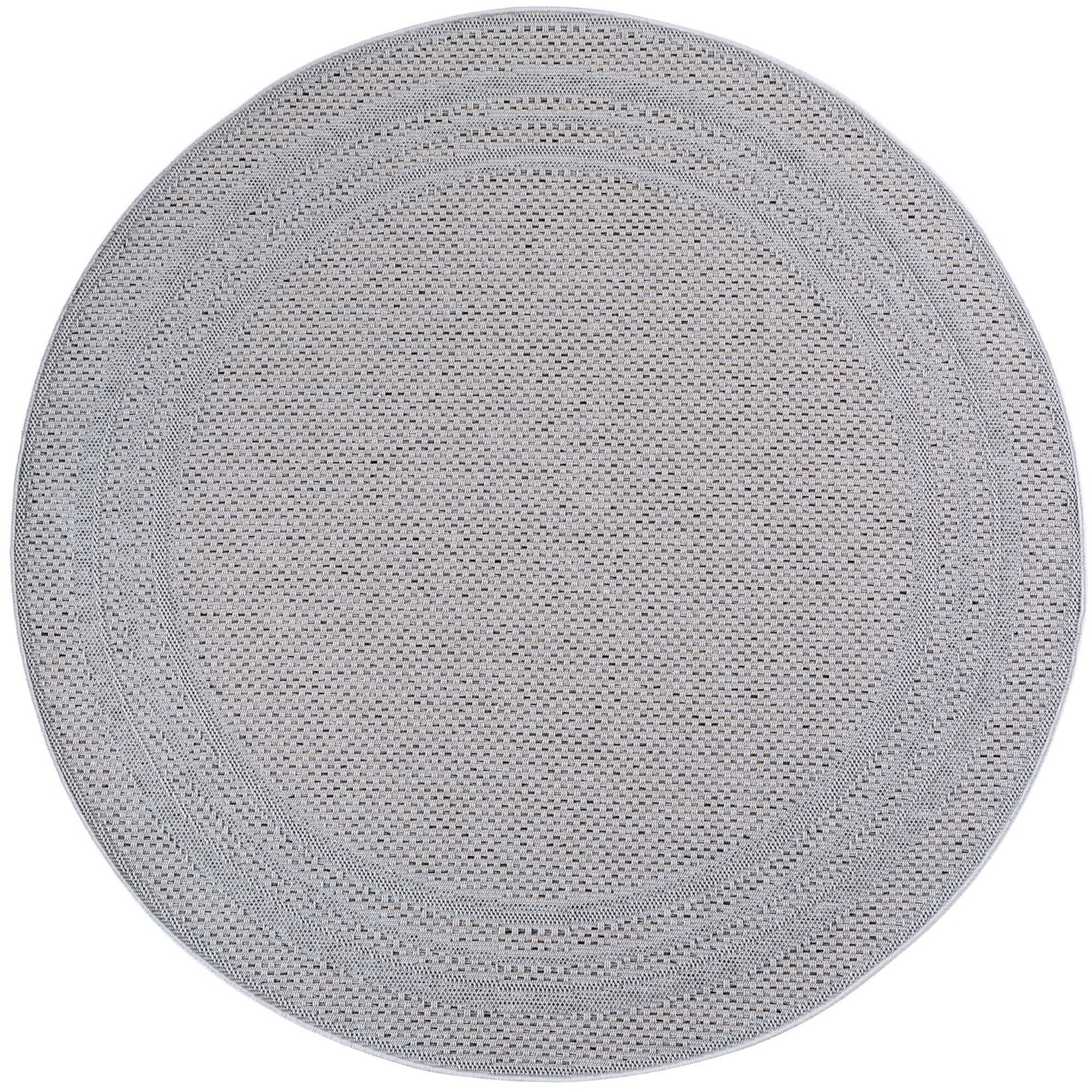 Outdoor-Teppich Bordüre Natur Grau 80x80 cm Wetterfest
