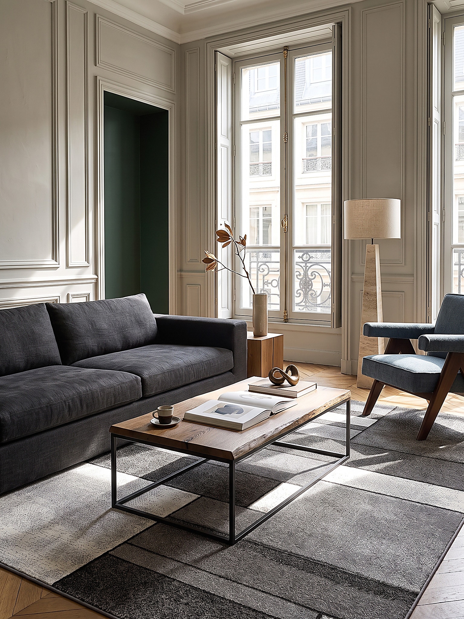 Teppich Kurzflor Grau 200x290 cm - BIENO | Kadima Design 