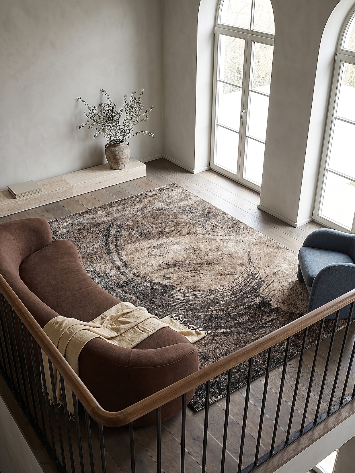 Teppich Kurzflor Braun 160x230 cm - OGLIO Kadima Design