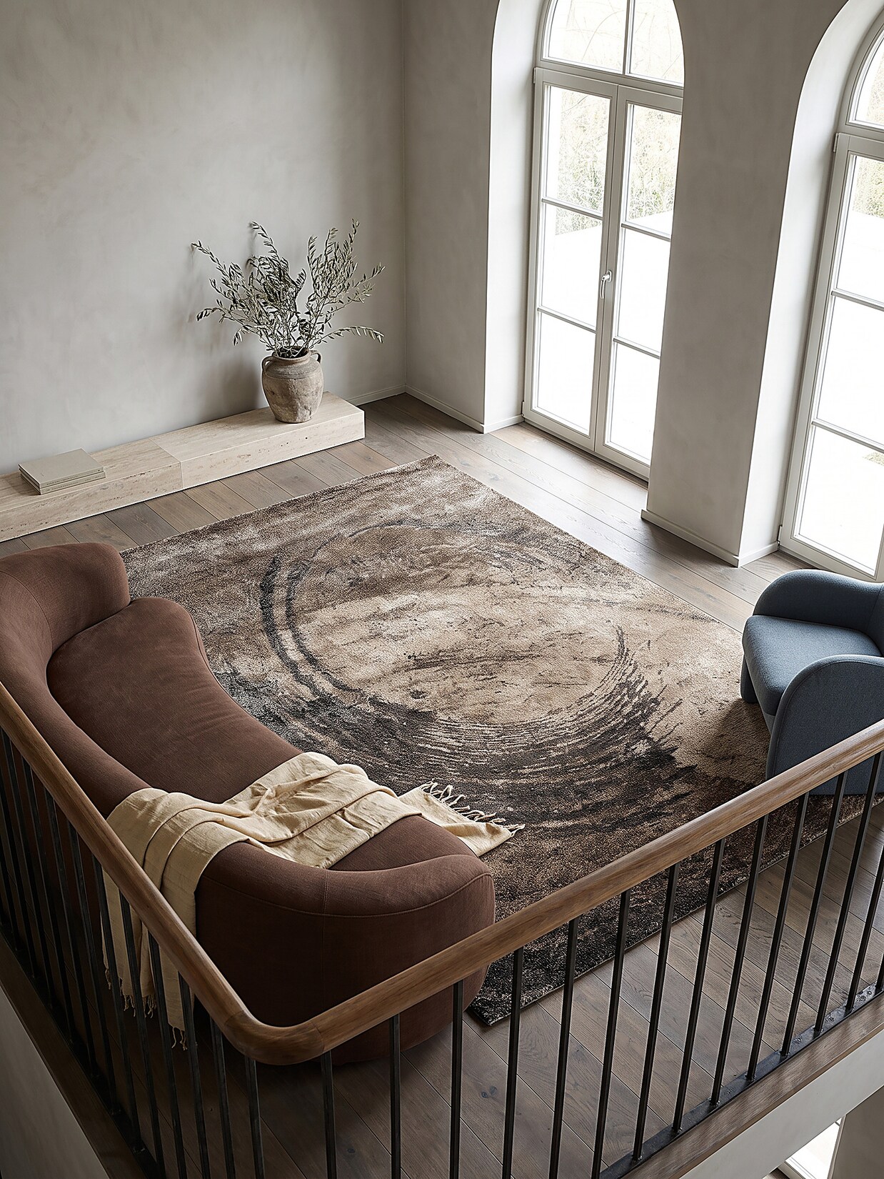 Teppich Kurzflor Braun 120x170 cm - OGLIO Kadima Design